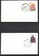 INDE. 2 Enveloppes Commémoratives De 1986. Visite De Jean-Paul II à Mangalore Et à Trichur. - Papes