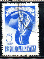 ARGENTINA 1948 REVOLUTION OF JUNE 4 1943 ANNIVERSARY CAP OF LIBERTY 5c USED USADO OBLITERE' - Gebruikt