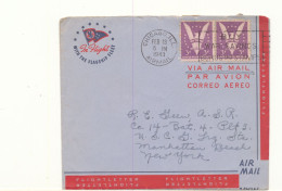 Three US Formular Precursor Aerograms Eaton's Flight Letter Chicago To NY 1943 - 1941-60