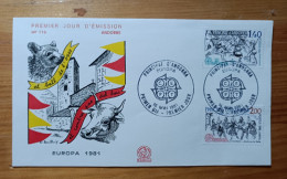 ANDORRA FRANCESA EUROPA CEPT 1981 FDC/SPD MNH - FDC