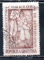 ARGENTINA 1948 AGRICULTURE DAY ARGENTINE FARMERS 10c USED USADO OBLITERE' - Used Stamps