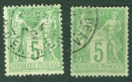 France 106 Et 102 Ob TB - 1898-1900 Sage (Tipo III)