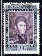 ARGENTINA 1950 PORTRAIT OF GENERAL DE SAN MARTIN 10c USED USADO OBLITERE' - Gebruikt