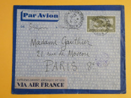 DM5 INDOCHINE   LETTRE  1934  SAIGON A PARIS FRANCE   + + + AFF.   INTERESSANT+ + - Briefe U. Dokumente