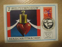WIEN 1983 Pacemaker Stimulateur Cardiaque Heart Cardiology Cardiologie Health Sante Maxi Maximum Card AUSTRIA - Medicine