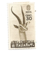 (COLONIE E POSSEDIMENTI) 1938, AFRICA ORIENTALE ITALIANA, SOGGETTI VARI, 30c - Francobollo Nuovo (CAT. SASSONE N.8) - Afrique Orientale Italienne