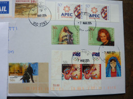 2024 AUSTRALIA  9 Stamps Used On A Letter - Oblitérés