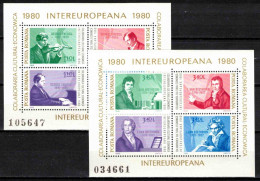 ** Roumanie 1980 Mi 3713-20 - Bl.169-70 (Yv BF 142-3), (MNH)** - Unused Stamps
