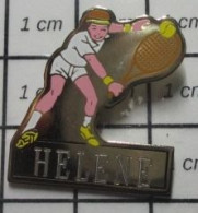 2120 Pin's Pins / Beau Et Rare / SPORTS / TENNIS TENNISWOMAN PRENOM HELENE - Tenis