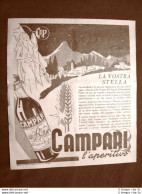 Pubblicità Del 1945 Aperitivo Campari La Vostra Stella Davide Campari Milano - Other & Unclassified