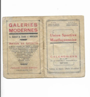 Vieux Papiers - Calendrier De L'Union Sportive Montluçonnaise Rugby Saison1927-1928 - Klein Formaat: 1921-40