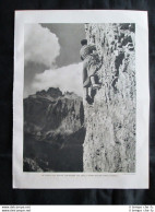 Torre Inglese Sopra Cortina + Guglia De Amicis A Misurina Stampa Del 1932 - Other & Unclassified