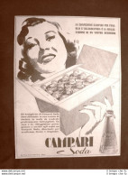 Pubblicità Del 1945 Campari Soda Scatola Da 25 Bottiglie Davide Campari Milano - Otros & Sin Clasificación
