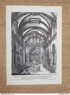 Roma Santa Maria O Madonna Della Pace Incisione G. Battista Falda 1665 Ristampa - Altri & Non Classificati