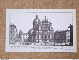 Roma Sant'Andrea Della Valle E Madonna Della Pace Incisione Falda 1665 Ristampa - Sonstige & Ohne Zuordnung