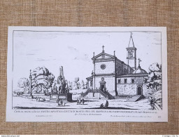 Roma San Pietro Monteorio E Grisogono Incisione G. Battista Falda 1665 Ristampa - Autres & Non Classés