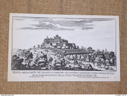 Roma Castel Gandolfo E S.Maria Minerva Incisione G. Battista Falda 1665 Ristampa - Andere & Zonder Classificatie