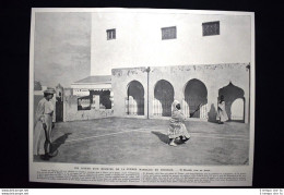 Ricreazione Del Ministro Della Guerra Marocchino El Menebhi Stampa Del 1906 - Autres & Non Classés