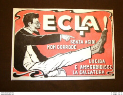 Pubblicità Del 1910 Ecla! Lucida E Ammorbidisce La Calzatura - Autres & Non Classés