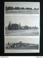 Manovre Dell'artiglieria D'assedio Al Campo Di Chalons, Francia Stampa Del 1902 - Autres & Non Classés