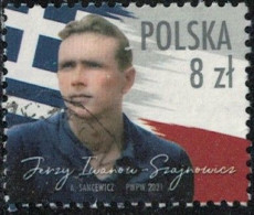 Pologne 2021 Used Jerzy Iwanow-Szajnowicz Athlète Polono-grec Résistant Y&T PL 4842 SU - Usados