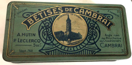 Boîte Ancienne En Fer En Bon état - Bétises De CAMBRAI A. Hutin Et P. Leclercq - Scatole