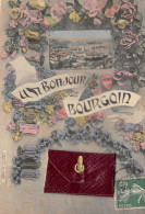 38-BOURGOIN- UN BONJOUR DE BOURGOIN- CARTE A SYSTEME DEPLIANTE - Bourgoin