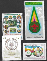 Scouting 7 Stamps Mnh ** (2 Scans) - Unused Stamps