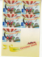 2013 Christmas Island Christmas Noel Navidad Crabs Frigate Birds Balloons Marine Life Booklet Of 5 MNH @ BELOW FACE VALU - Christmas Island