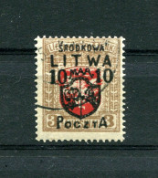 Central Lithuania 1920 Mi. 12, SC 21, 10M /3 A Overprint Used - Lituania