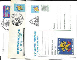 4 Scouting Stationaries  Germany, Hungary And 2 Romanian - Unused Stamps