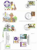 4 Envelopes Scouting (Uganda, Honduras, Cayman And Bolivia) - Unused Stamps