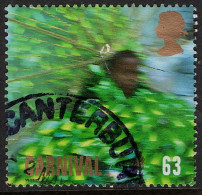 GREAT BRITAIN 1998 QEII 63p Multicoloured, Notting Hill Carnival-Green Costume SG2058 FU - Gebraucht