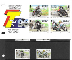 Man Motorbike Set In Folder Mnh ** 1996 - Isola Di Man