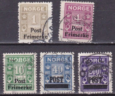 NO016 – NORVEGE - NORWAY – 1929 – POSTAGE DUE OVERPRINTED – SG # 204-212 USED 23,50 € - Gebruikt