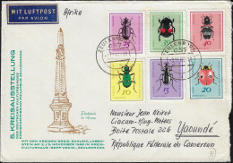 Allemagne De L'Est DDR 1968 Y&T 1107 à 1112 Sur Lettre. Coléoptères - Beetles