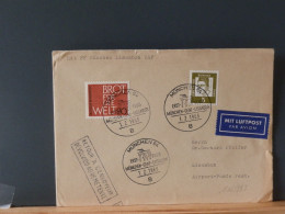 106/888  LETTRE ALLEMAGNE 1963 POUR LA PORTUGAL RETOUR  1° VOL TAP - Eerste Vluchten