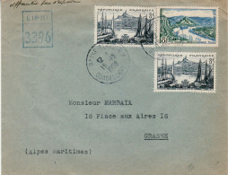 A.O.F. 1958 AIRMAIL LETTER  SENT FROM GUADELOUPE - Covers & Documents