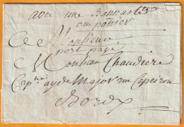 1775 - Lettre Pliée En PORT PAYE (marque Manuscrite) Avec Corresp Familiale De 2 P De LE SASTA ? Vers BORDEAUX - 1701-1800: Precursores XVIII