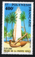 French Polynesia - 1988 - Point Venus Lighthouse - 120th Anniversary - Mint Stamp - Unused Stamps