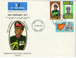 Nigeria 1977, FDC Unused, 1st Anniversary Of The Death Of General Murtala Ramat Muhammed. - Nigeria (1961-...)