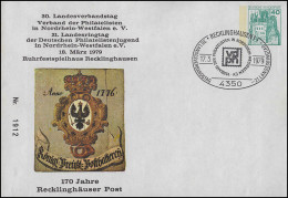 PP 110/29 30. LV-Tag NRW / Posthausschild, SSt RECKLINGHAUSEN Vdph 17.3.1979 - Privé Briefomslagen - Ongebruikt