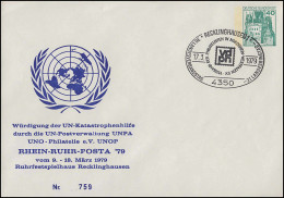 PP 110/30 Rhein-Ruhr-Posta / UN-Katastrophenhilfe, SSt RECKLINGHAUSEN 17.3.79 - Private Covers - Mint