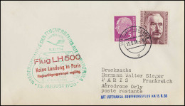 Eröffnungsflug Lufthansa LH 500 Hamburg - Paris Am 15.8.1956, Keine Landung  - Erst- U. Sonderflugbriefe