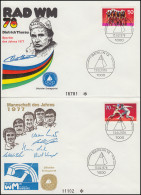 567-568 Radsport Und Fechten 1978: Sporthilfe-FDC ESSt Berlin 13.4.78 - Brieven En Documenten