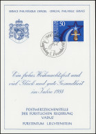 Liechtenstein 832 Weihnachten - Grußkarte Zum Jahreswechsel 1984 - Cartas Máxima