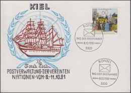 1112 Tag Der Briefmarke, Selbstgemalter Brief GORCH FOCK, Mit ESSt Bonn 8.10.81 - Tag Der Briefmarke