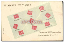CPA Semeuse Le Secret Du Timbre  - Stamps (pictures)