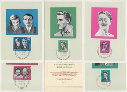 849-853 Widerstand - Ermordete Junge Antifaschisten, MK-Set III, Auflage 1961 - Maximum Cards