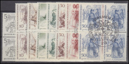 330-227 Berliner Des 19. Jahrhunderts: Viererblock-Satz Zentrische SSt - Used Stamps